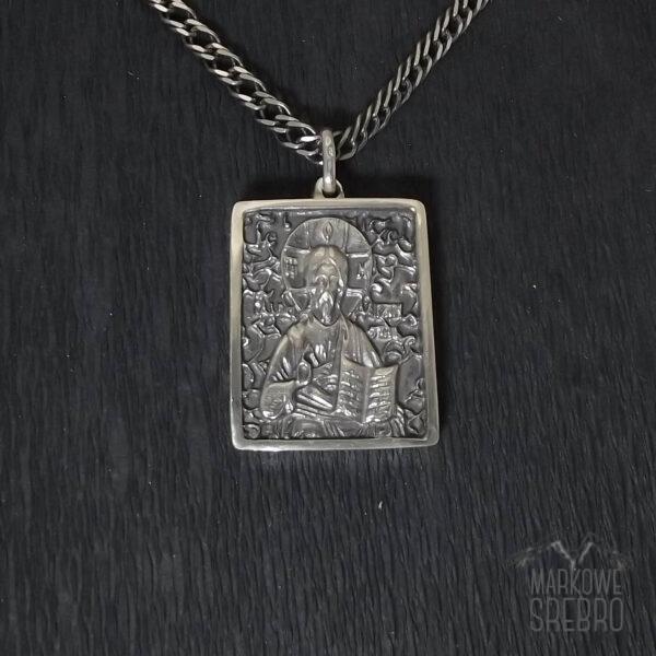 Ikonka Jezus Chrystus Pantokrator srebro pr925